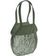 W150 Westford Mill Organic Cotton Mesh Grocery Bag Olive Green colour image
